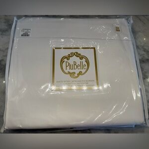 Piubelle Queen Sheet Set 1000TC Sateen 100% Cotton Portugal Luxury Hotel White